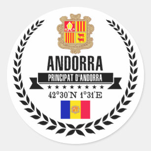 Andorra Runder Aufkleber