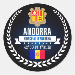Andorra Runder Aufkleber
