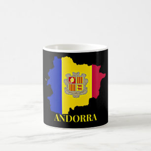 Andorra Silhouette, Flagge, Kaffeetasse