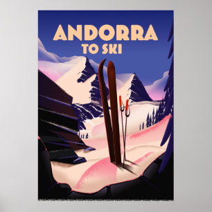 Andorra-Ski-Plakat. Poster