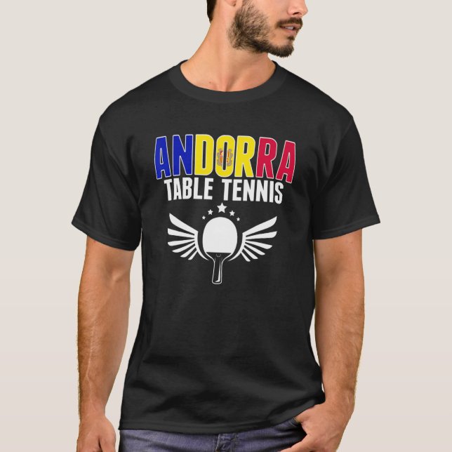 Andorra Table Tennis     Andorran Ping Pong Suppor T-Shirt (Vorderseite)