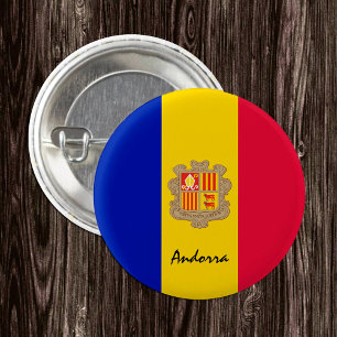 Andorra-Taste, patriotische Andorra-Flag-Mode Button