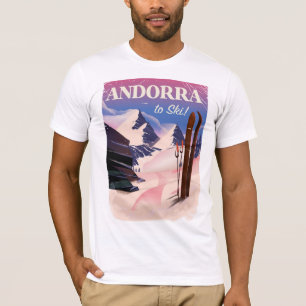 Andorra Vintag Ski Poster T-Shirt