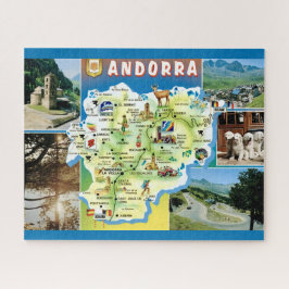 Andorra Vintage Karte  Puzzle