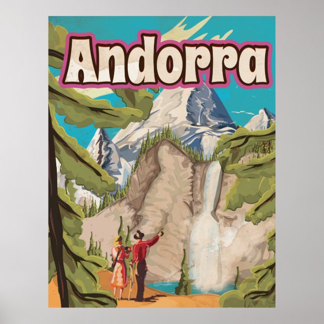 Andorra Vintage Travel Poster (Vorne)
