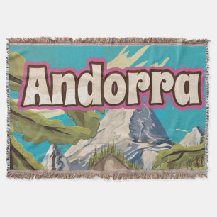 Andorra Vintage Travel Poster Decke