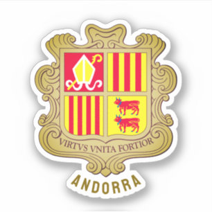 Andorra Wappen Aufkleber