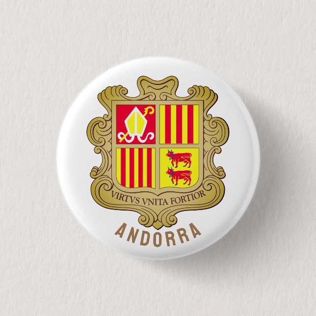 Andorra Wappen Button (Vorderseite)