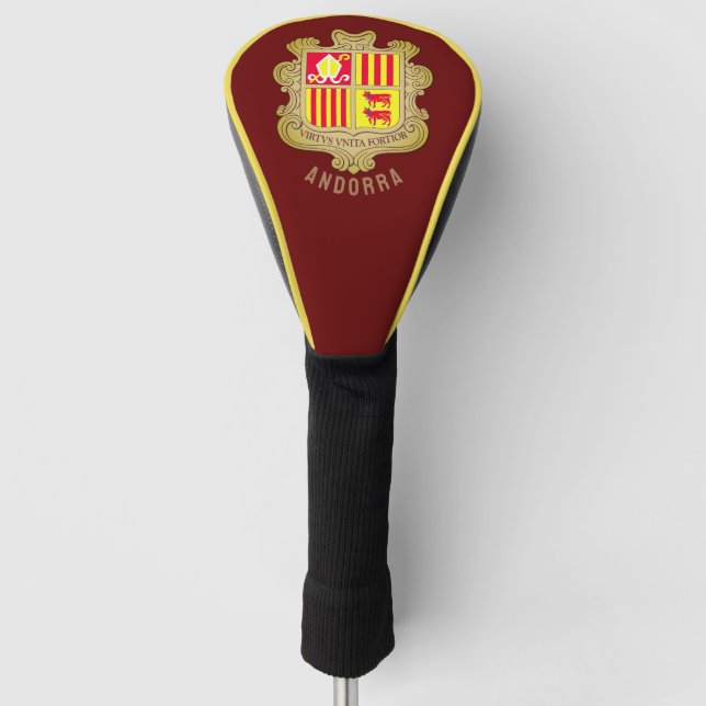 Andorra Wappen Golf Headcover (Vorderseite)