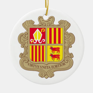 Andorra-Wappen Keramik Ornament