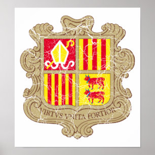 Andorra-Wappen Poster