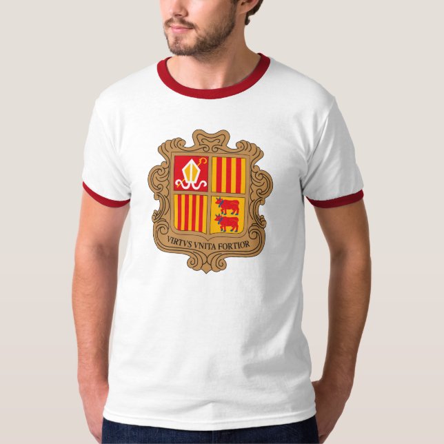 Andorra-Wappen T - Shirt (Vorderseite)