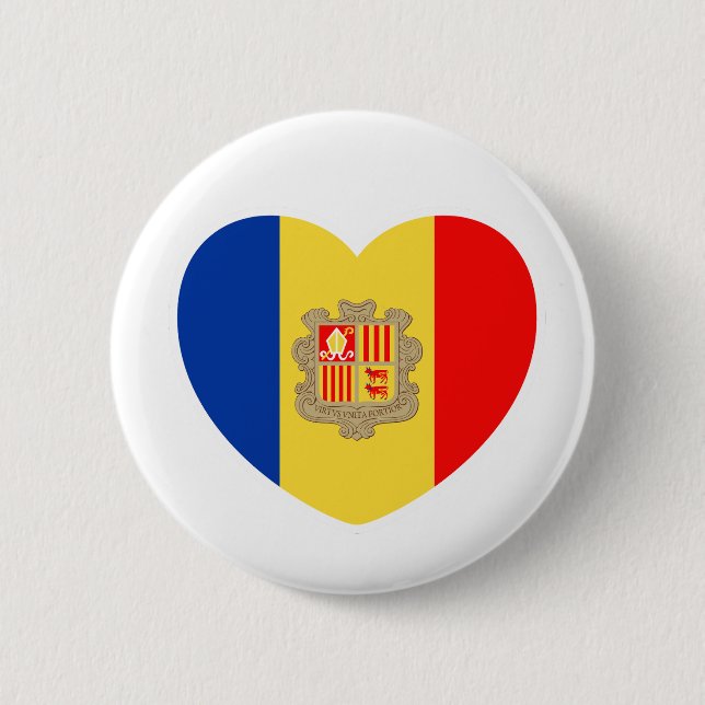 Andorran heart - For real Andorrans! Button (Vorderseite)