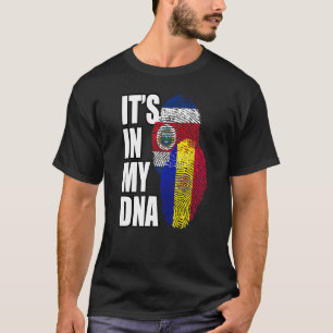Andorran und Costa Rica Mix-DNA-Flagge Erbe T-Shirt