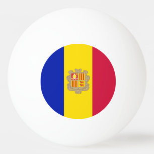 Andorranische Flagge Tischtennisball