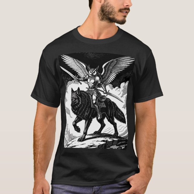 Andras der Eulenreiter T-Shirt (Vorderseite)