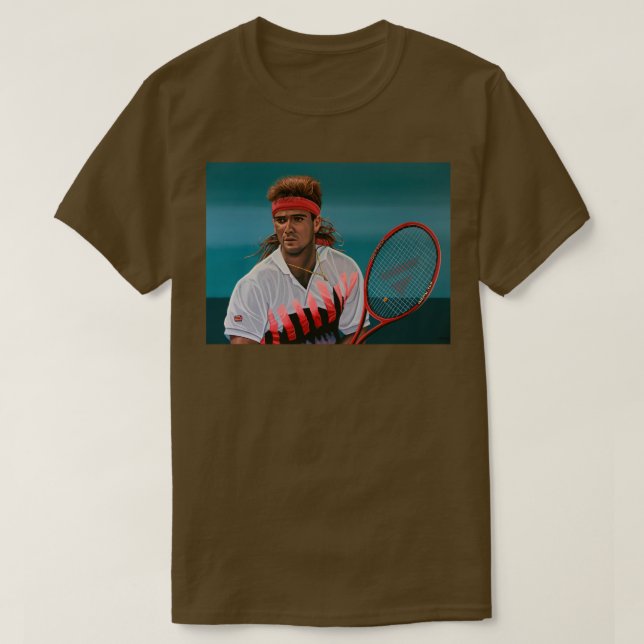Andre Agassi Malerei T-Shirt (Design vorne)