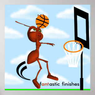 Andre Ant Basketball Slam Dunk Poster