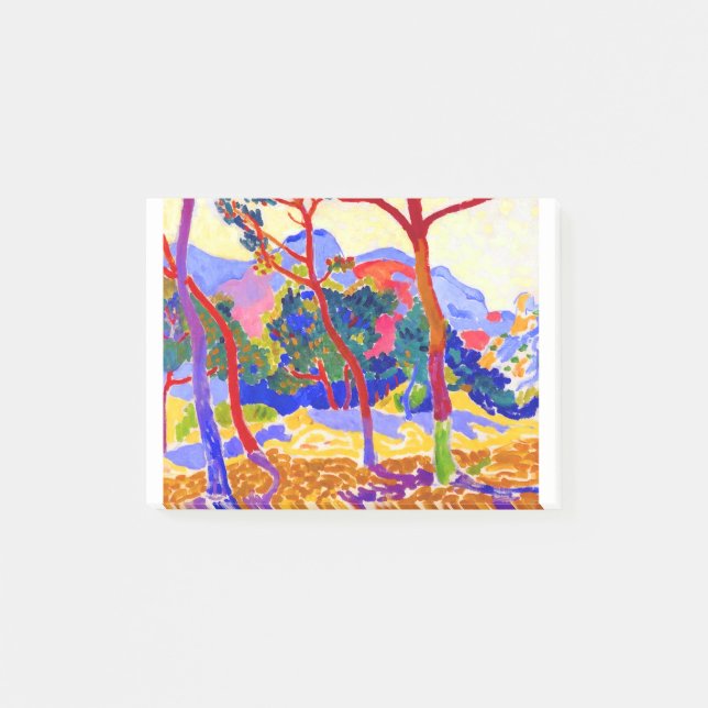 Andre Derain Fauvist Landscape with Trees Post-it Klebezettel (Vorderseite)