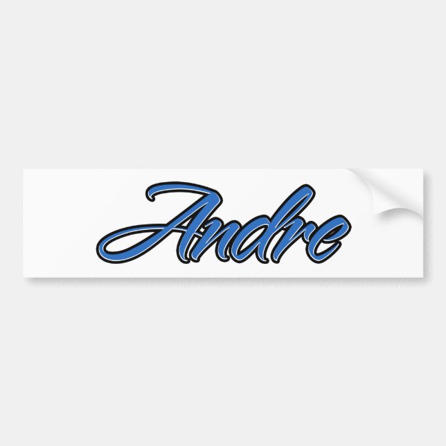Andre Name blue Aufkleber Sticker Autoaufkleber (Vorne)