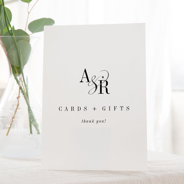 ANDREA Classic Chic Einzigartige Hochzeitskarten u Sockelschild (ANDREA Classic Chic Unique Wedding Cards and Gifts Pedestal Sign)