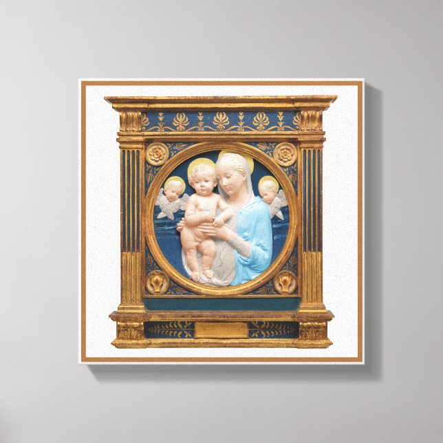 Andrea Della Robbia c1485 Madonna and Child Leinwanddruck (Vorderseite)