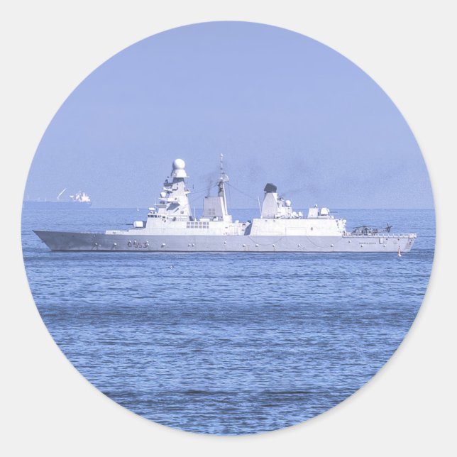 Andrea Doria Italian Destroyer Runder Aufkleber (Vorderseite)