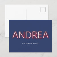 Andrea, du zündest mein Leben an Neonlicht