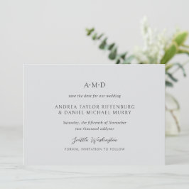 Andrea Gray Elegant Wedding Save The Date