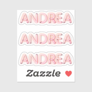 Andrea Name in Glows Neon Lights Aufkleber