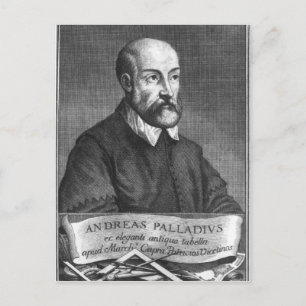 Andrea Palladio in Gravur von Francesco Postkarte
