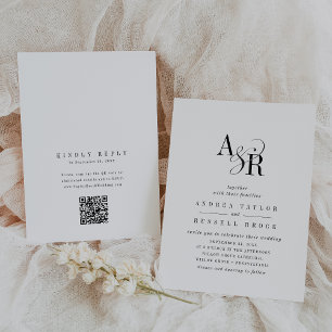 ANDREA QR-Code Klassisch Elegant Chic Einzigartige Einladung
