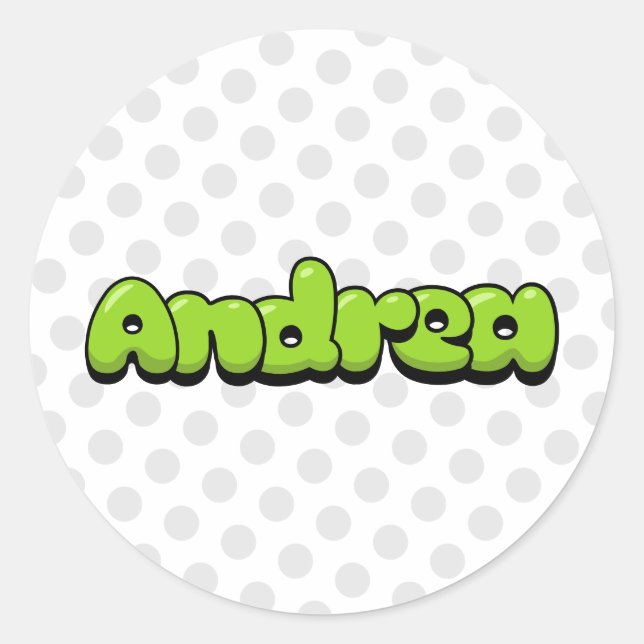 Andrea Runder Aufkleber (Vorderseite)