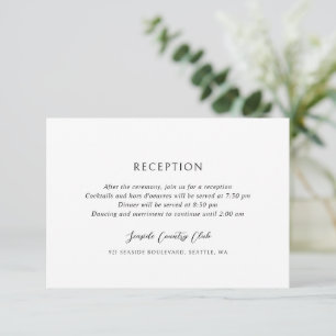 Andrea Schwarz-weiß Elegant Wedding Begleitkarte