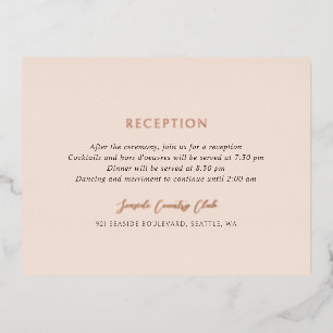 Andrea Tan Elegant Wedding Foil Enclosure Card Folie Einladungspostkarte