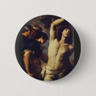 Andrea Vaccaro: St. Sebastian Barocke Kunst Button