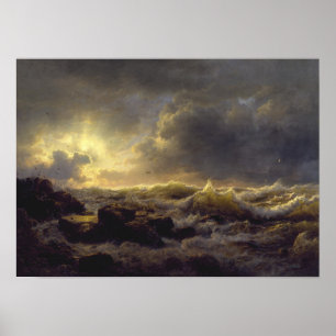 Andreas Achenbach - Aufräumen — Küste Siziliens Poster