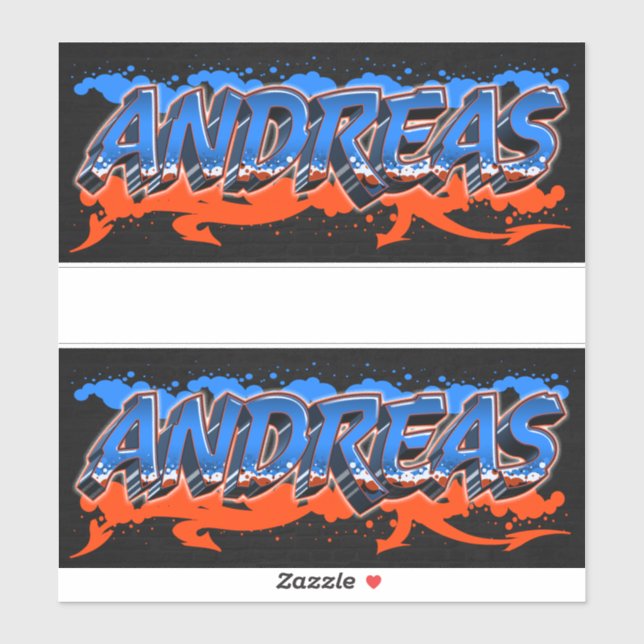 Andreas Vorname Name Graffiti Aufkleber Sticker (Blatt)