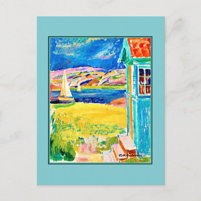 Andreasson - Szene aus Bohuslan (Schweden) Postkarte (Vorderseite)