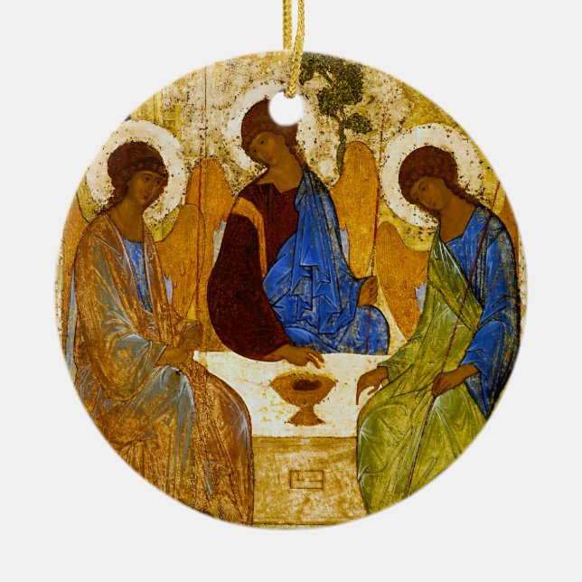 Andrei Rublev , "Heilige Dreifaltigkeit" Keramik Ornament (Vorne)