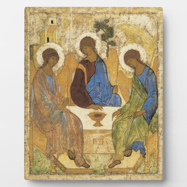 Andrei Rublev Iconic Trinity Angels Abraham Bible Fotoplatte (Vorderseite)