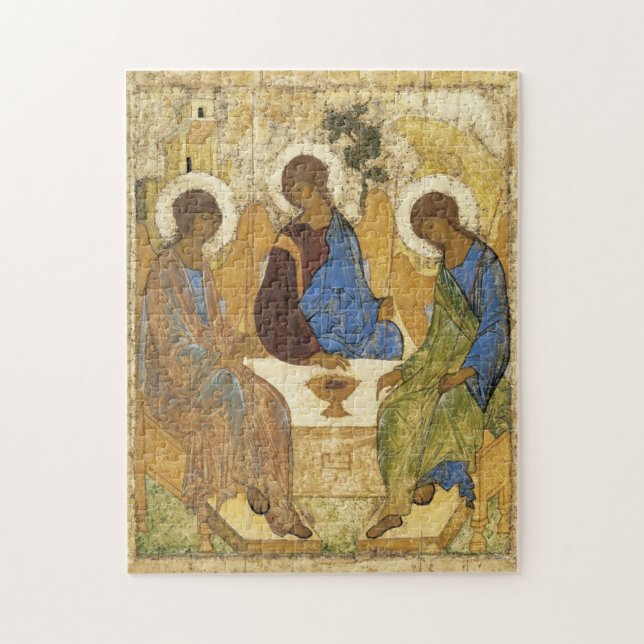 Andrei Rublev Iconic Trinity Angels Abraham Bible Puzzle (Vertikal)