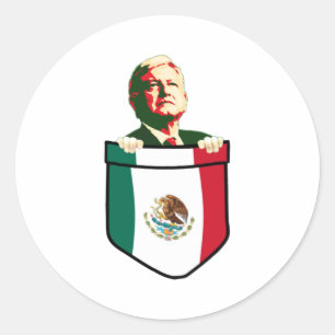 andres manuel lopez obrador runder aufkleber