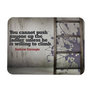 Andrew Carnegie Inspiration Zitat "Push up" Magnet