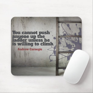 Andrew Carnegie Inspiration Zitat "Push up" Mousepad