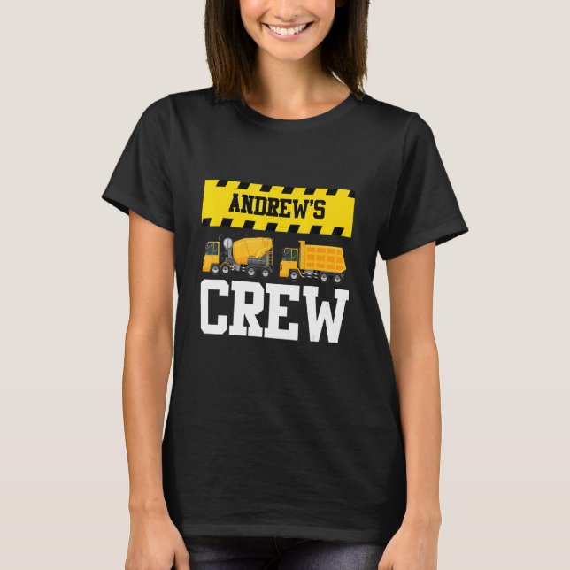 Andrew Construction Crew Custom Dumptruck Dump Tru T-Shirt (Vorderseite)