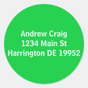Andrew Craig1234 HauptStHarrington De 19952 Runder Aufkleber