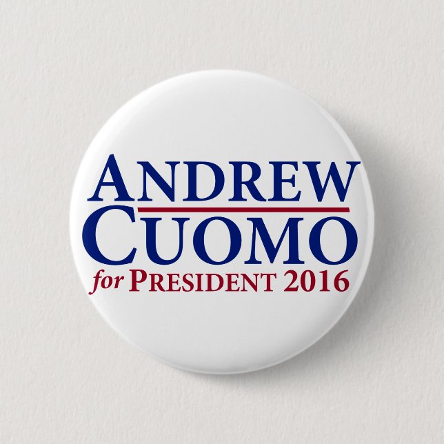 Andrew Cuomo für Präsidenten 2016 Knopf Button (Vorderseite)