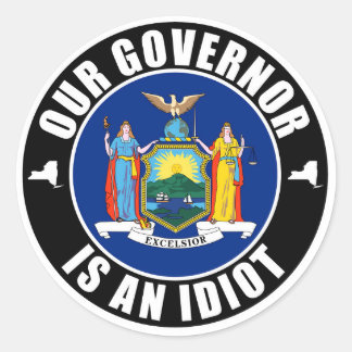 Andrew Cuomo ist ein Idiot Runder Aufkleber