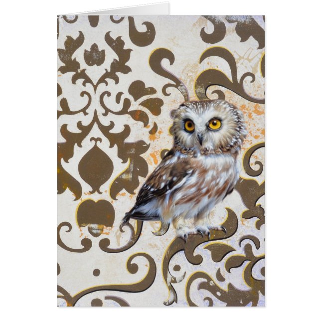 Andrew Denman sah Whet Eulen-leere Karte (Vorne)